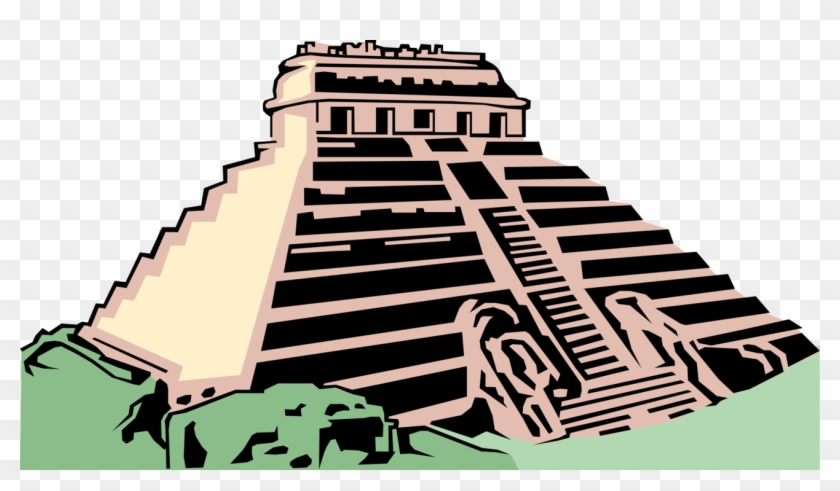 Vector Illustration Of Ancient Mayan, Aztec, Or Inca - Mayan Temples Clip Art - Png Download #4786734