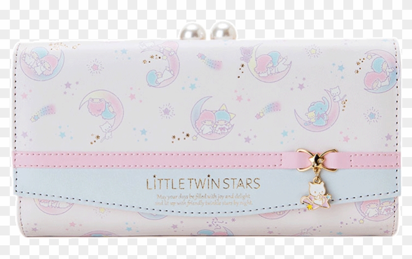 新品sanrio Little Twin Stars双子星女生长款钱包粉色可爱卡通 - Wallet Clipart