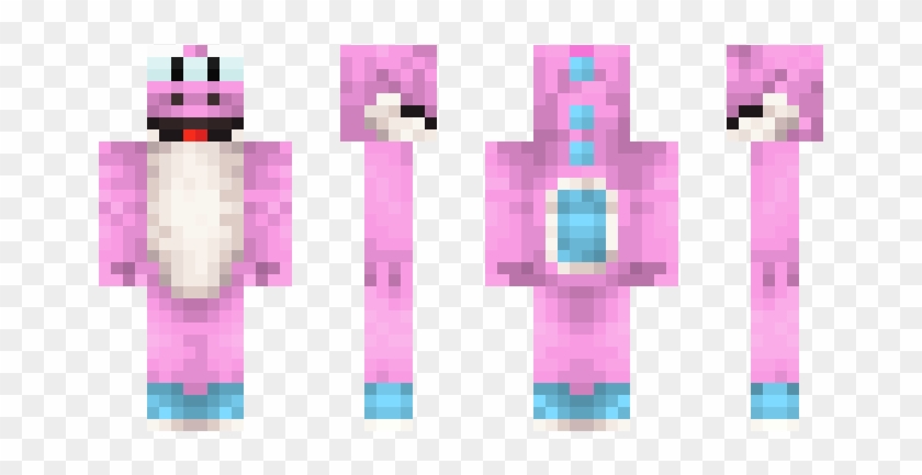 Pink Yoshi - Yoshi Minecraft Skin Clipart