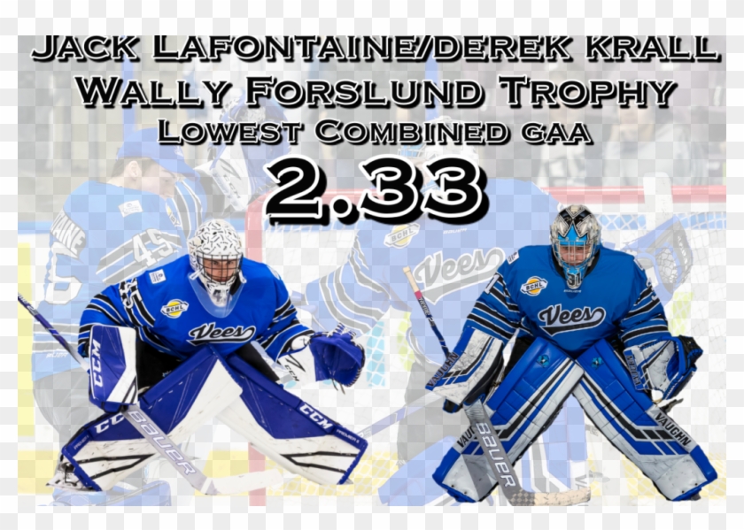 Lafontaine, Krall Win Wally Forslund Trophy - College Ice Hockey Clipart #4787795