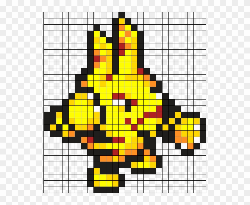 Elekid Pokemon Bead Pattern Perler Bead Pattern / Bead - Modele Pixel Art Licorne Clipart