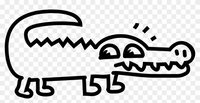 Vector Illustration Of Keith Haring Influence Pop Art - Keith Haring Alligator Clipart #4787895