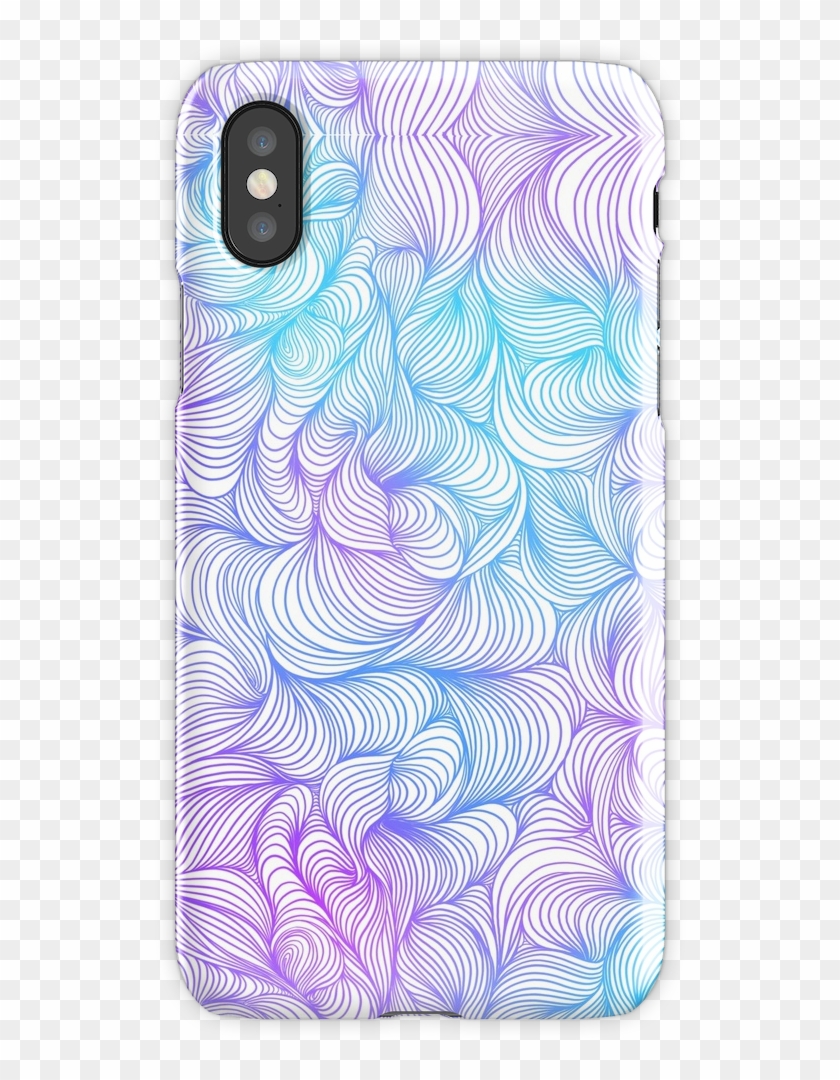 Blue And Purple Swirls Iphone X Snap Case - Mobile Phone Case Clipart #4788063
