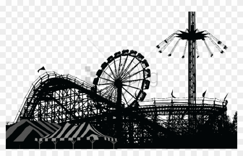 Free Png Carnival Rides Png Png Image With Transparent - Amusement Park Clipart Black And White #4788088