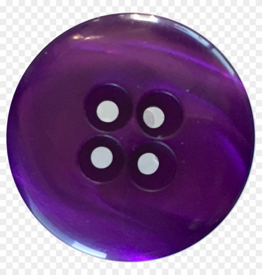 Purple Designer 7/8" Coat Button, 4-holes, "ocean" - Circle Clipart #4788314