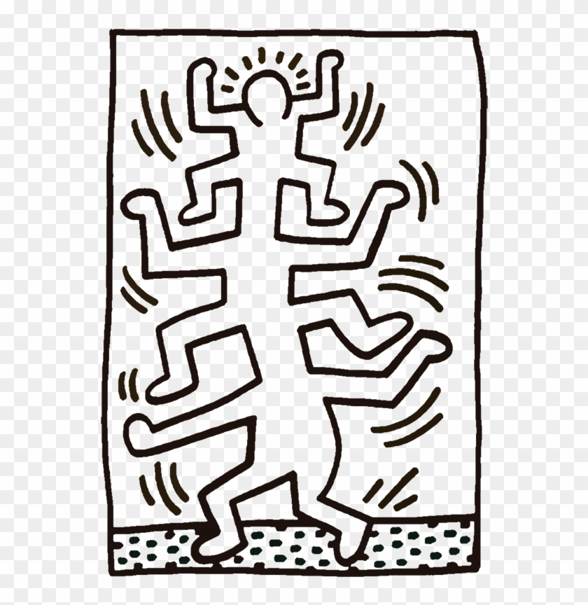 Keith Haring For Kids Artprints To Color Pop Art Paintings - Keith Haring Growing 1 Clipart #4788383