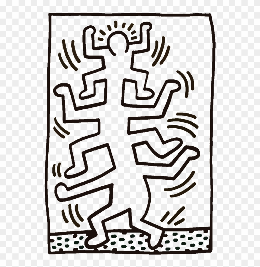 Keith Haring For Kids Artprints To Color Pop Art Paintings - Keith Haring Growing 1 Clipart