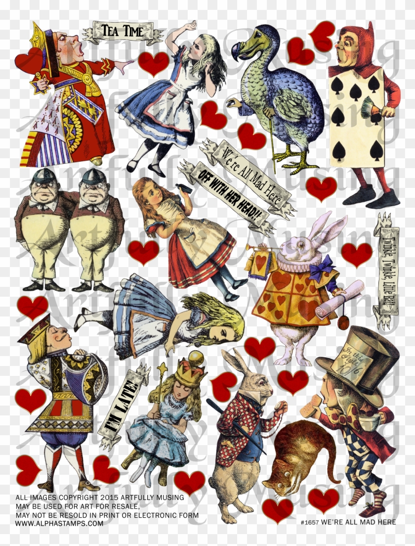 Clipart Freeuse Download Artfully Musing Alice In Wonderland - Were All Mad Here From Alice In Wonderland - Png Download