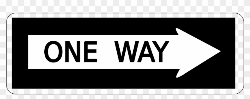 One Direction Transportation Turn Way Road Symbol - One Way Sign Clipart #4789367