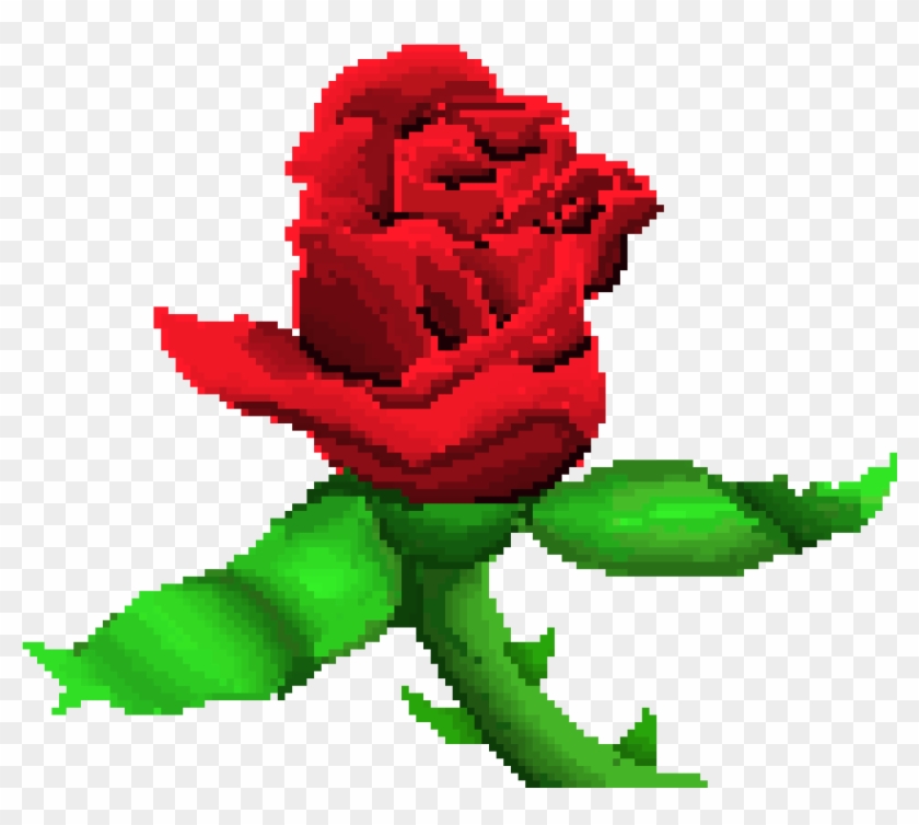 Rose - Transparent Pixel Rose Clipart
