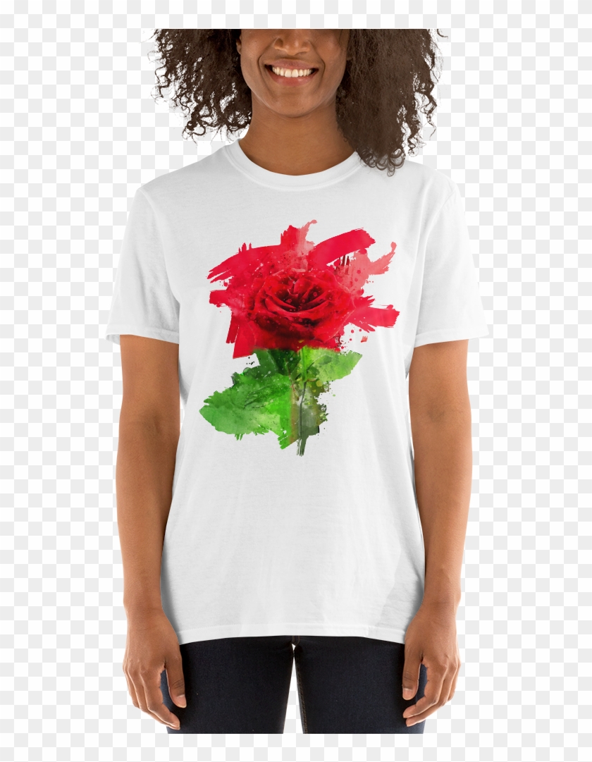 Rose Art Short Sleeve Unisex T Shirt - T-shirt Clipart