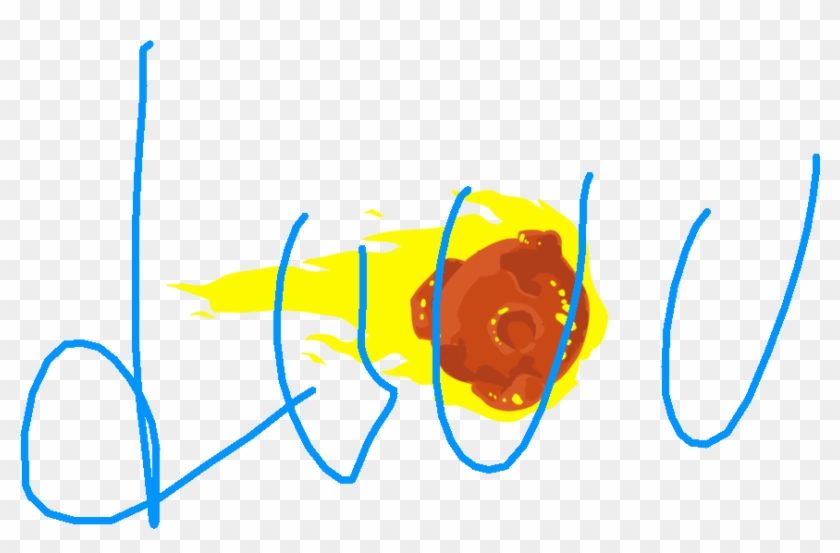 Flaming Comet - Graphic Design Clipart
