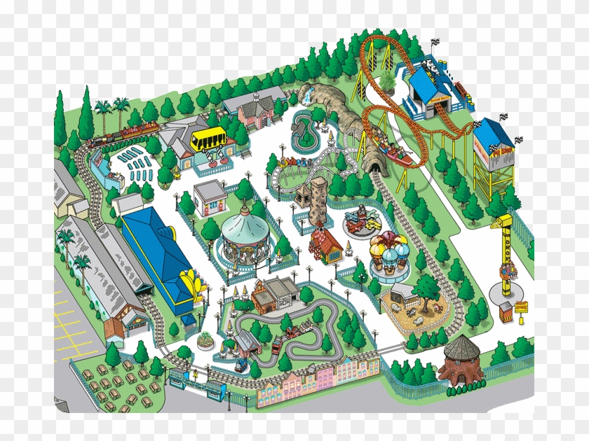 Pointer Map Of The Park - Small Amusement Park Map Clipart #4791564