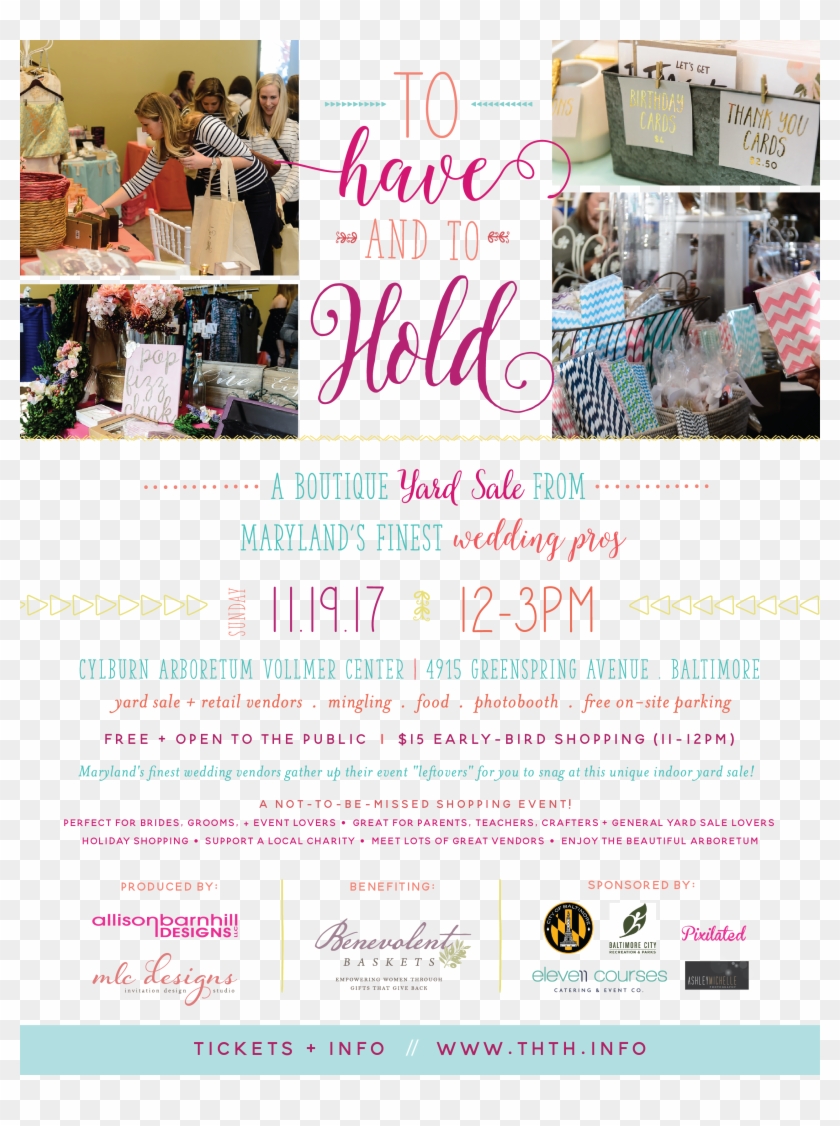 Join Us At To Have And To Hold On 11/19/17 - Boutique Sale Event Clipart