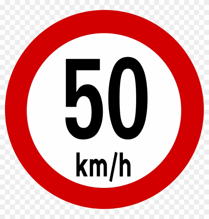 Regulaory Road Sign Max 50 Km H - Limite Di Velocità 20 Clipart #4792847