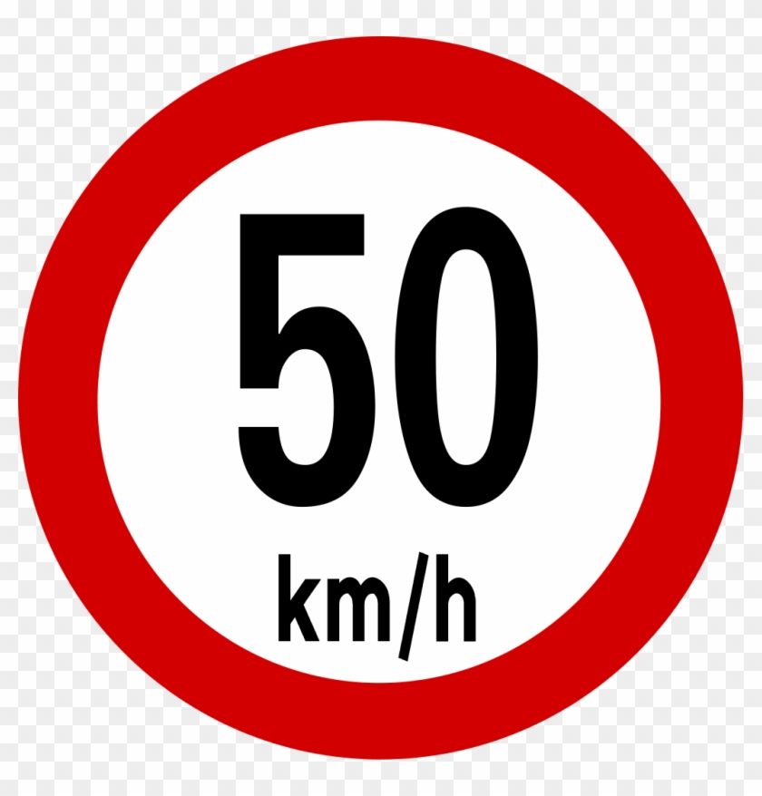 Regulaory Road Sign Max 50 Km H - Limite Di Velocità 20 Clipart
