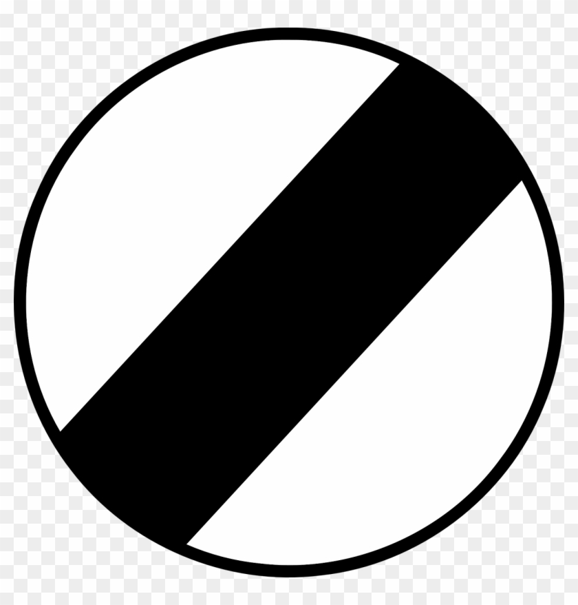 End Of Speed Limit Road Sign Png Image - End Of Speed Limit Road Sign Clipart #4792881