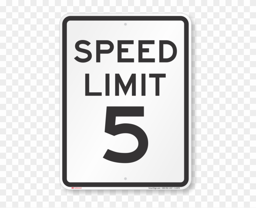 5 Mph Speed Sign - 5 Mph Speed Limit Sign Clipart #4793013