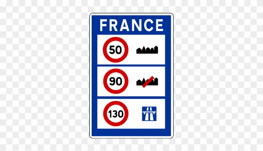 Speed Limits In France - National Speed Limit France Clipart