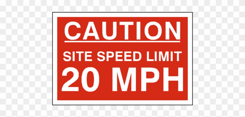 20 Mph Site Speed Limit Sign - Sign Clipart
