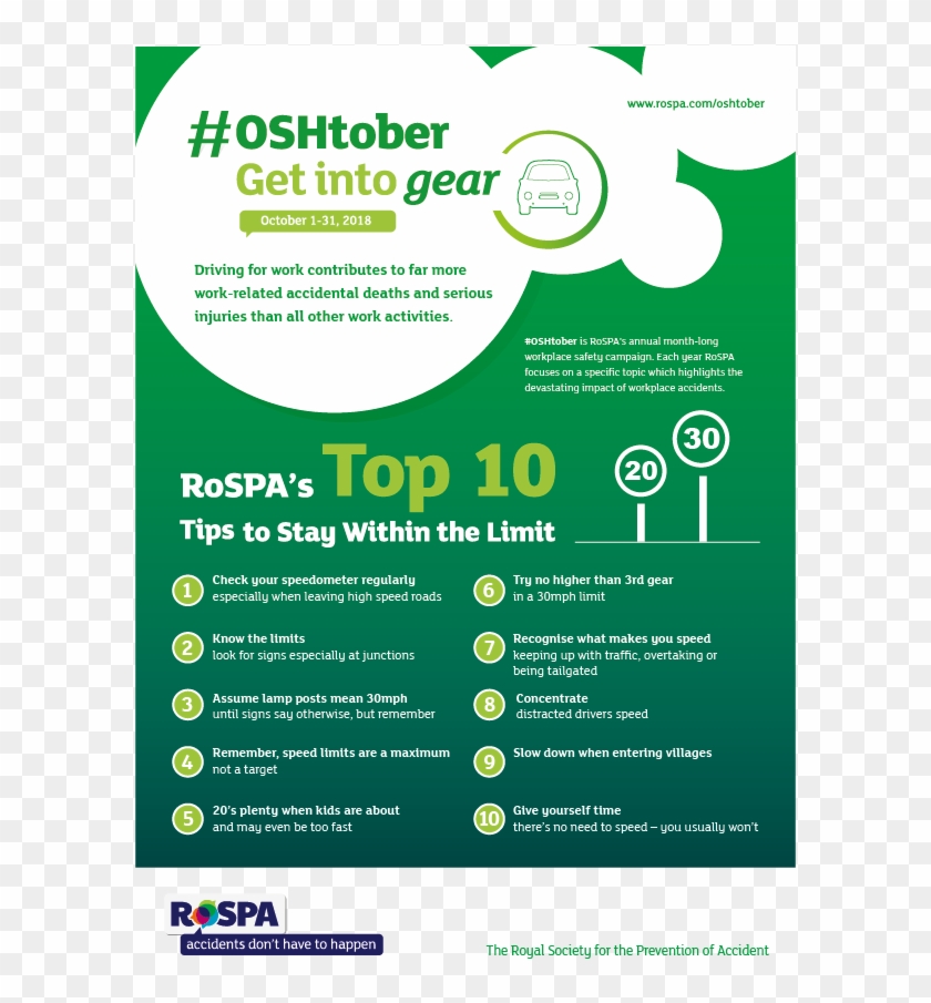 Top 10 Tips To Stay Within The Speed Limit - Workplace Safety Tips Top 10 Clipart