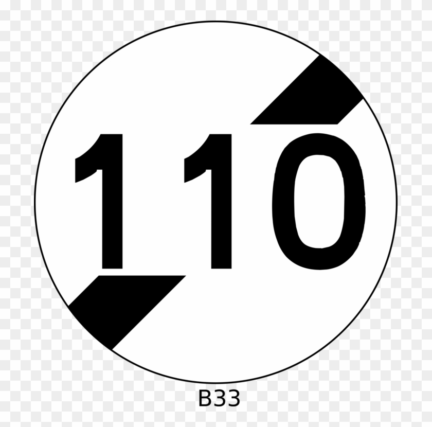 Logo Brand Traffic Sign Speed Limit - 110 Clipart - Png Download