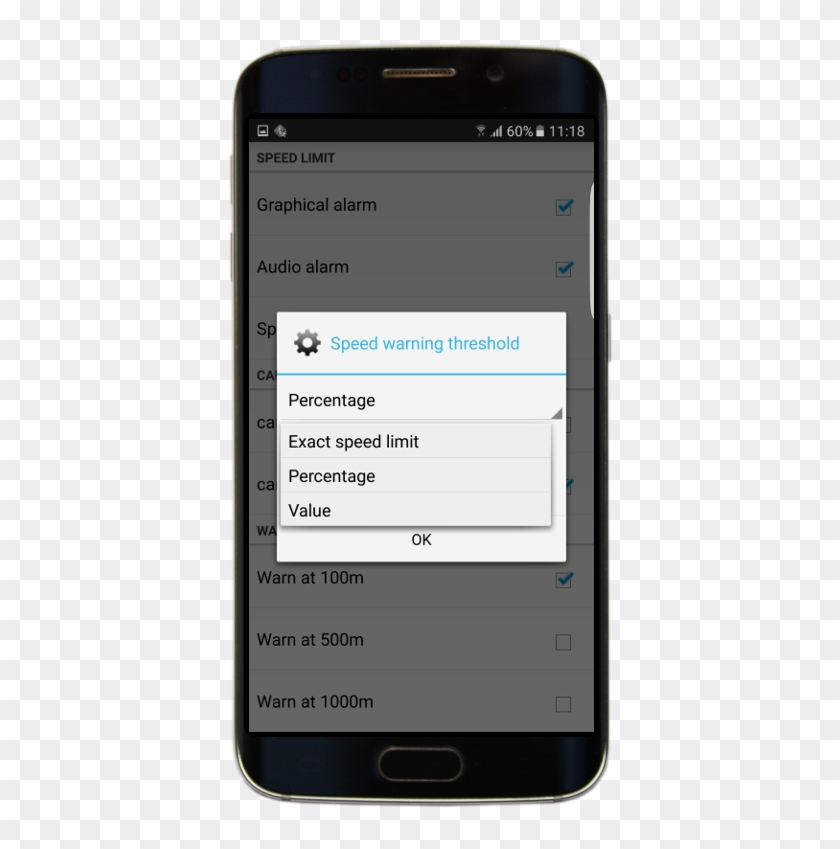 Speed Limit Threshold Options - Cancel Order Mobile Screen Clipart #4794211