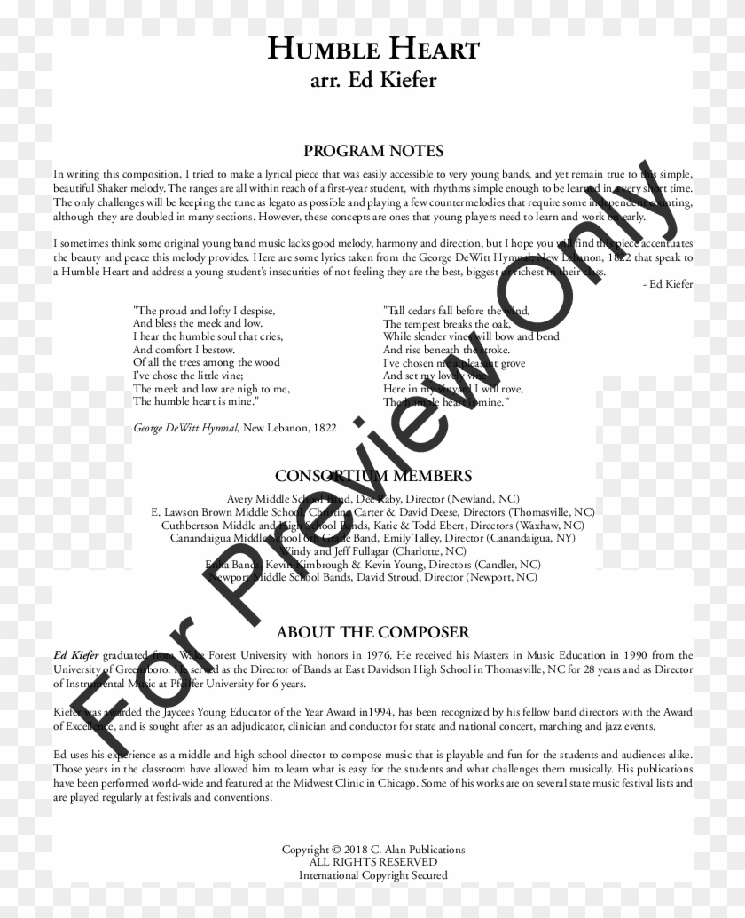 Click To Expand Humble Heart Thumbnail - Dan Forrest Jubilate Deo Pdf Clipart