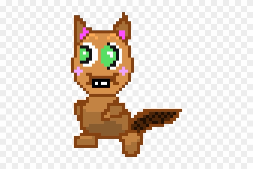 Pixel Cartoon Squirrel Animation - Blurple Discord Clipart