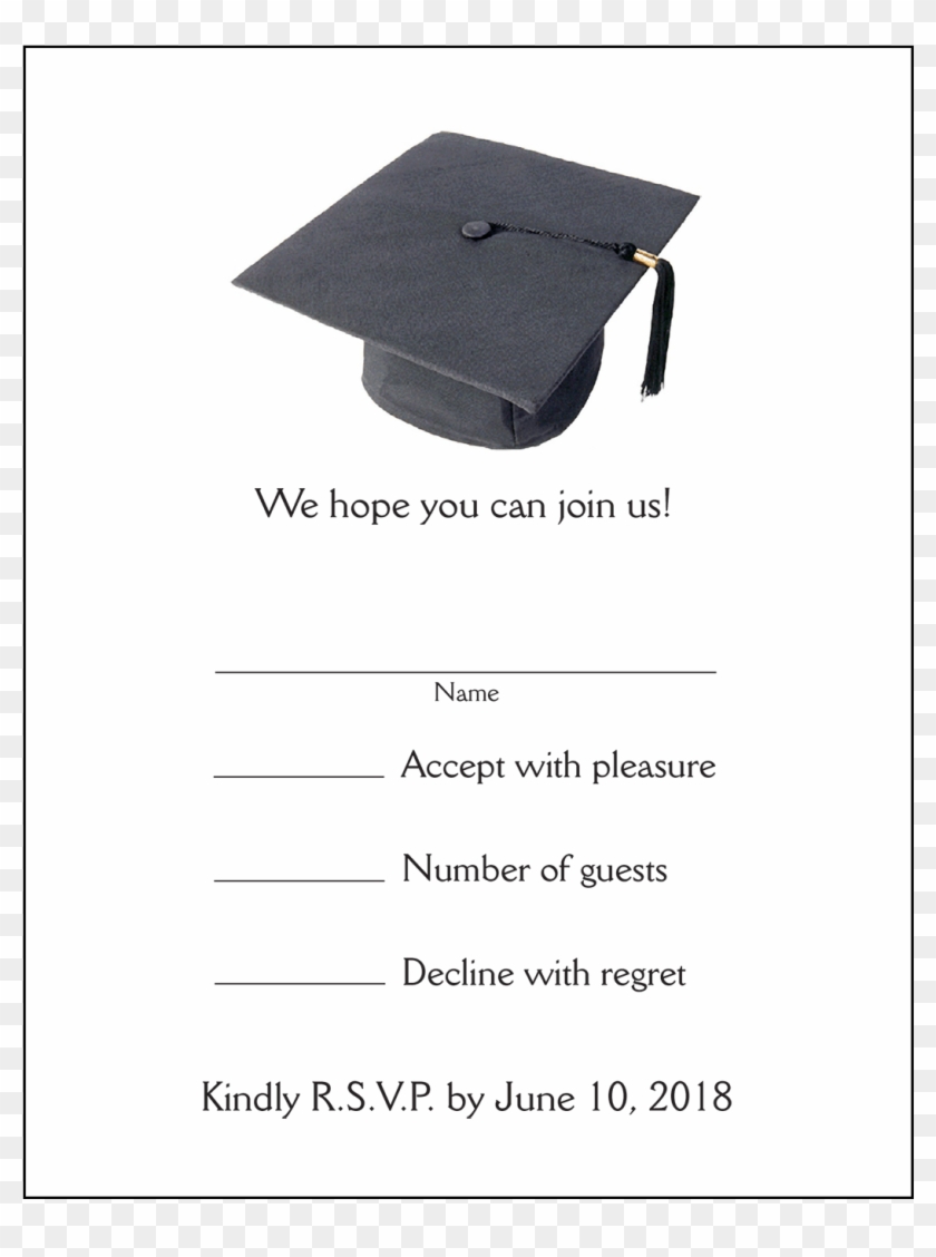 Response Card - Mortarboard Clipart #4794620