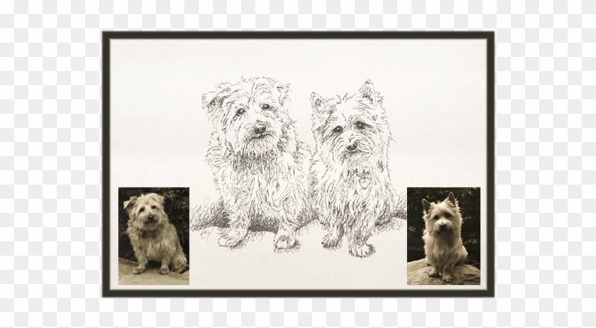 Original Drawing Two Dogs - Keeshond Clipart #4794773