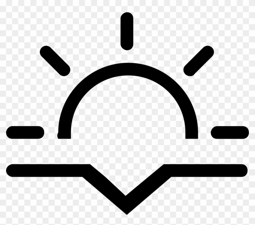 Sunset Outline Symbol Comments - Sunset Symbol Png Clipart #4794874