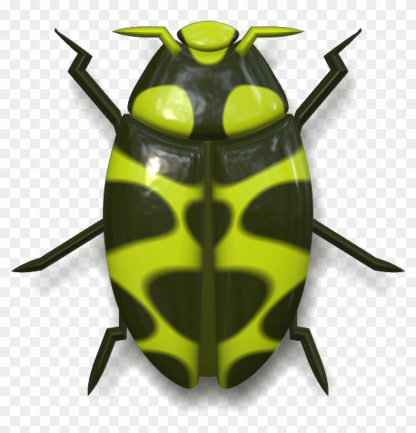 Download Ladybug Dark Green And Yellow Transparent - Png Inseto Clipart #4795007