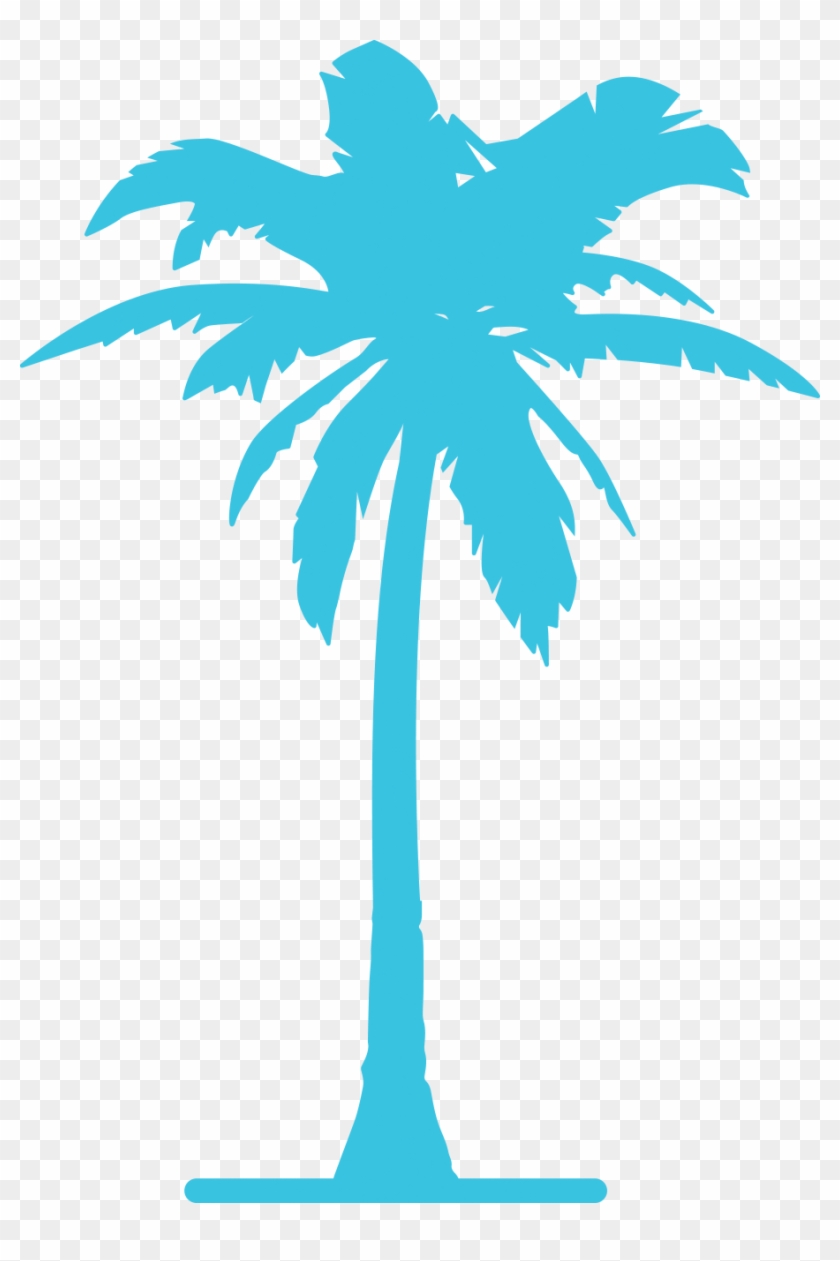 Pool Clipart Border - Blue Palm Tree Png Transparent Png #4795394