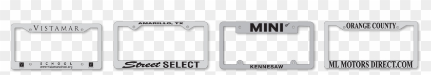 Chrome Plated Metal License Plate Frames Raised Letter - Parallel Clipart #4795505