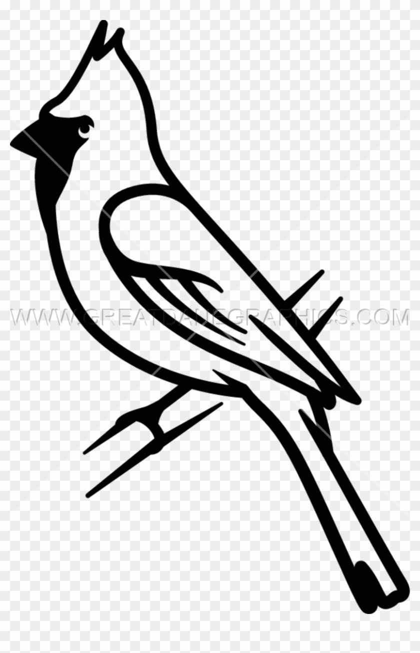 Jpg Freeuse Red Production Ready Artwork For T Shirt - Cardinal Clipart Black And White - Png Download