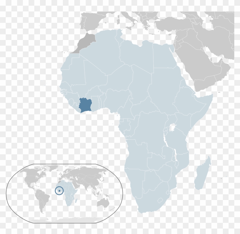Cote Divoire - World Map With Namibia Clipart #4796221