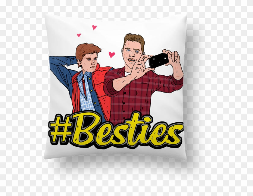Coussin Synthétique Doux 41 X 41 Cm Besties Marty Mcfly - Cartoon Clipart