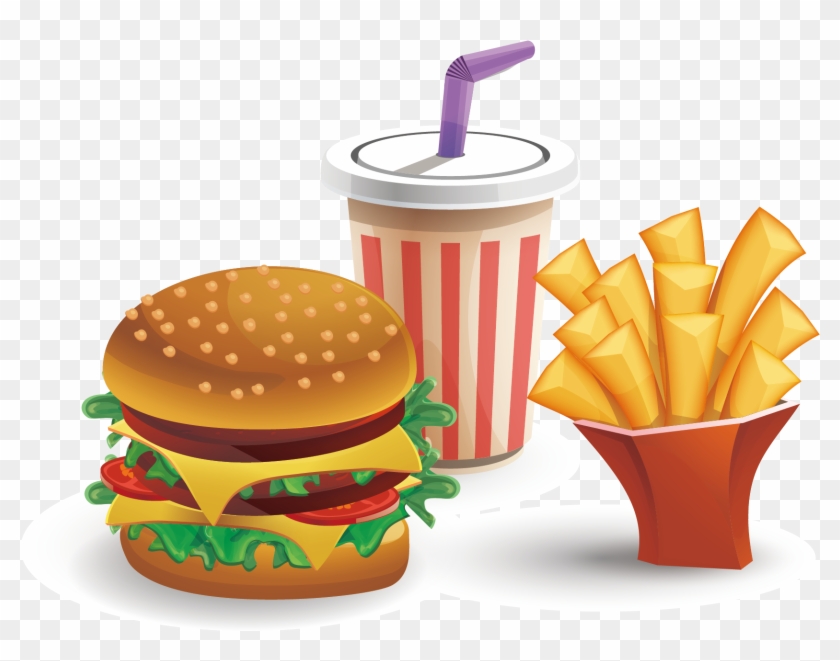 Hamburger, Cocacola, Cheeseburger, Sandwich Png Image - Burger Fries And Coke Clipart #4797296