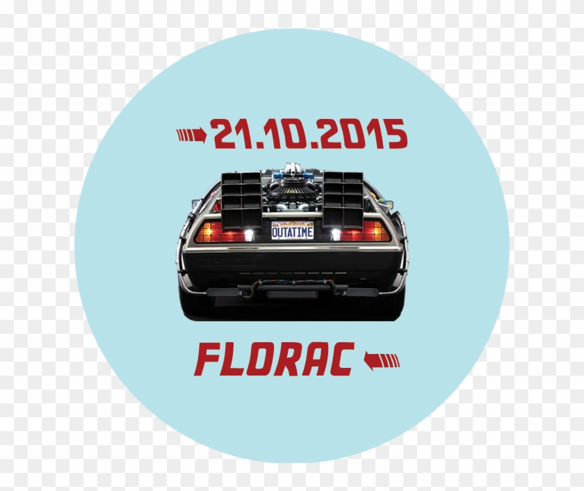 Marty Mcfly Et Doc Débarquent À Florac - Delorean Dmc-12 Clipart