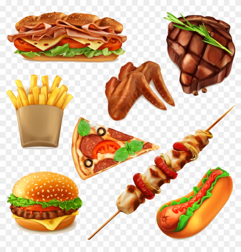 Hamburger Fast Food Photos Transprent Png Free - Pizza Burger Clipart Png Transparent Png #4797636