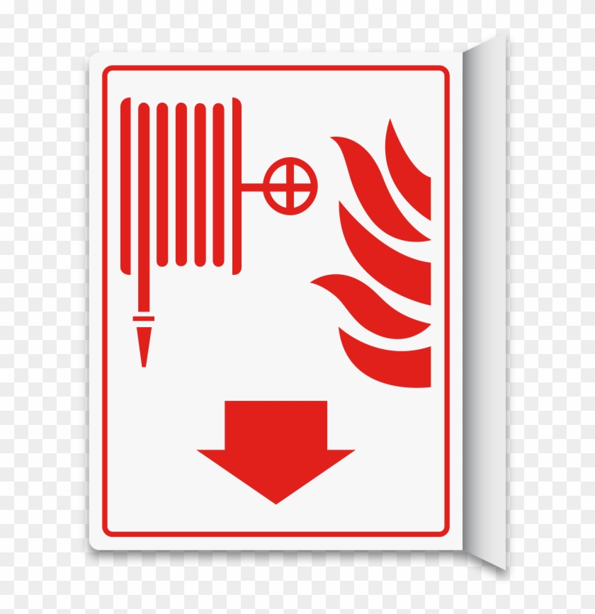 Fire Hose 2-way Sign - Use Stairs In Case Of Fire Clipart #4798079