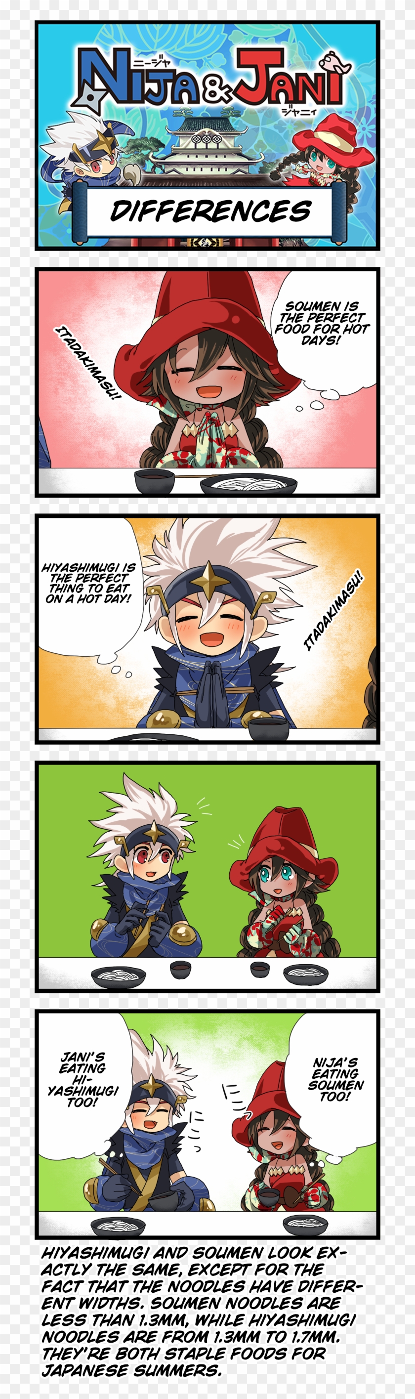 Food Soumen Hiyamugi Summer Noodles Like Resemble - Cartoon Clipart #4798315