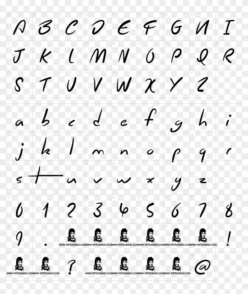 Font Characters - Practice Fonts Clipart #4798533