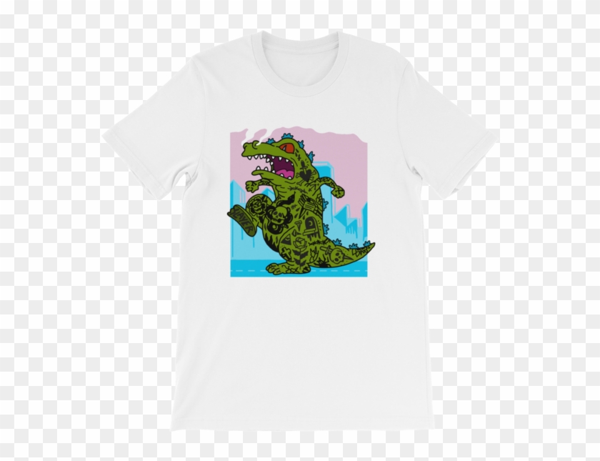 Reptar Inked Short Sleeve Unisex T Shirt - Alligator Clipart #4798838