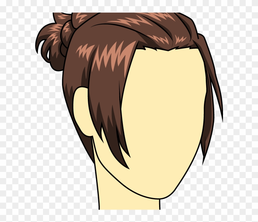Drawing Hair Messy Bun - Cartoon Clipart