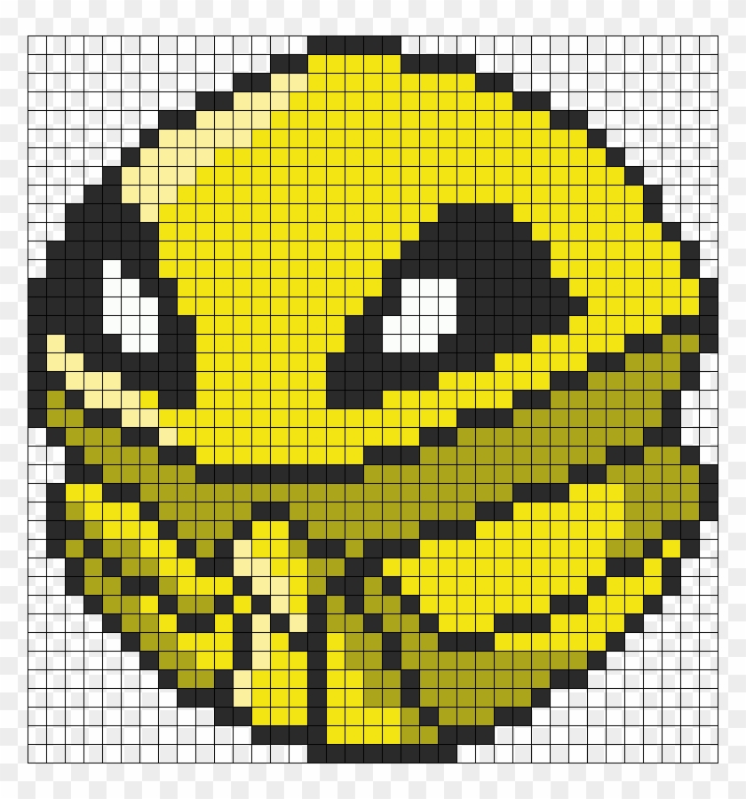 Pokemon Battle Trozei Kakuna Perler Bead Pattern / - Simple Anime Pixel Art Clipart
