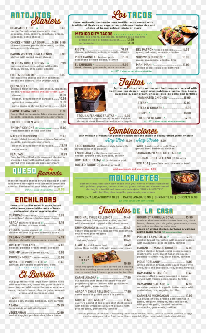 Silverdalemenu-2018 Front Final - Moctezuma's Gig Harbor Menu Clipart