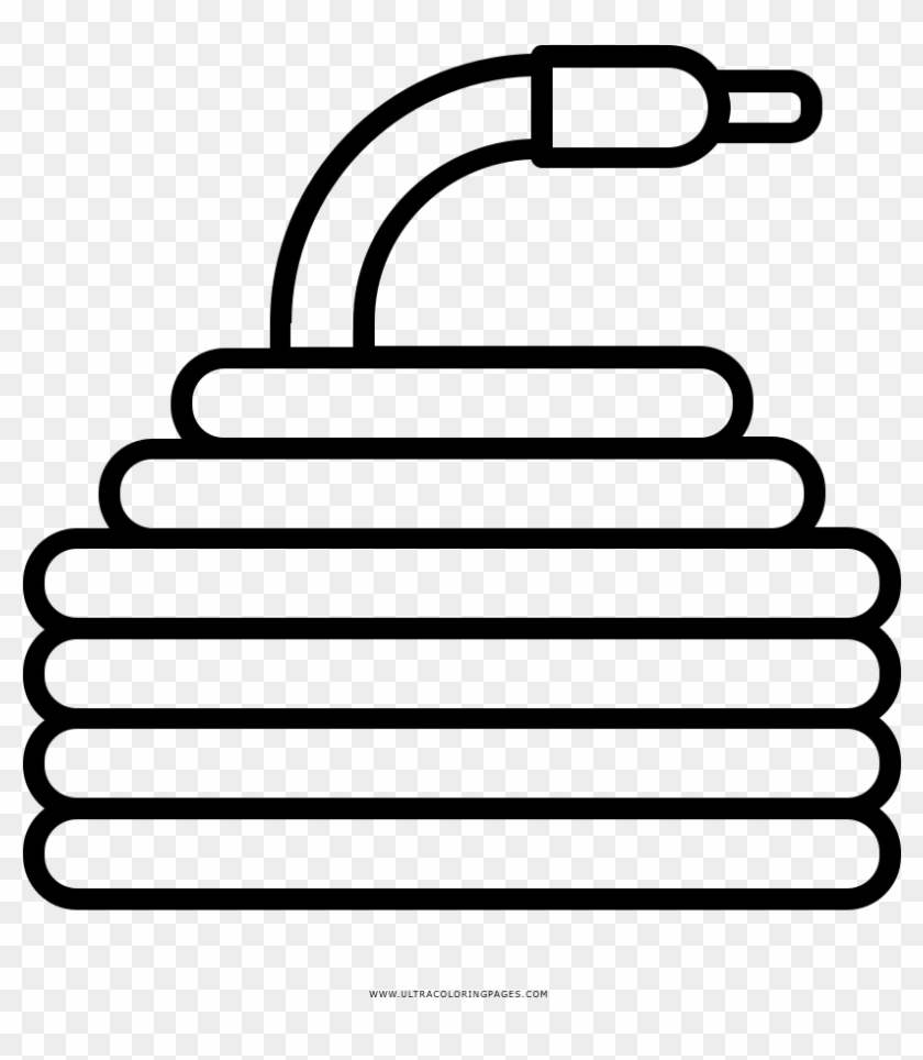 Fire Hose Coloring Page - Clothes Hanger Clipart #4799185