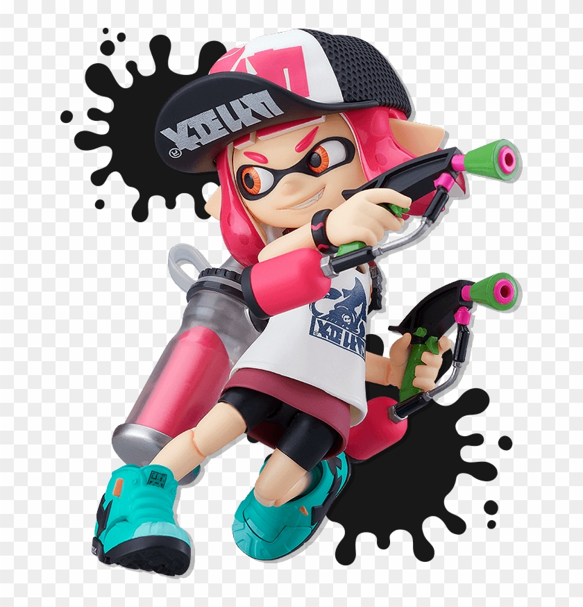 Along With Two Squid Figures, Effect Parts And More - Splatoon Inkling Girl Clipart #4799259